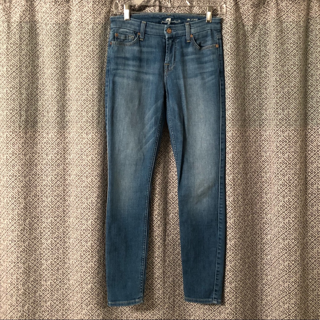 7 For All Mankind Denim Straight Leg Jeans - 25